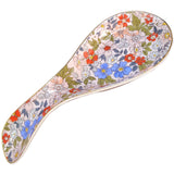 LEAZUL Ceramic Spoon Rest for Stove Top Large Spoon Holder Farmhouse Spoon Rest for Kitchen Counter Floral Coffee Spoon Rest Flowers Print Cooking Utensil Tools Rest Modern Kitchen Decor LEAZUL