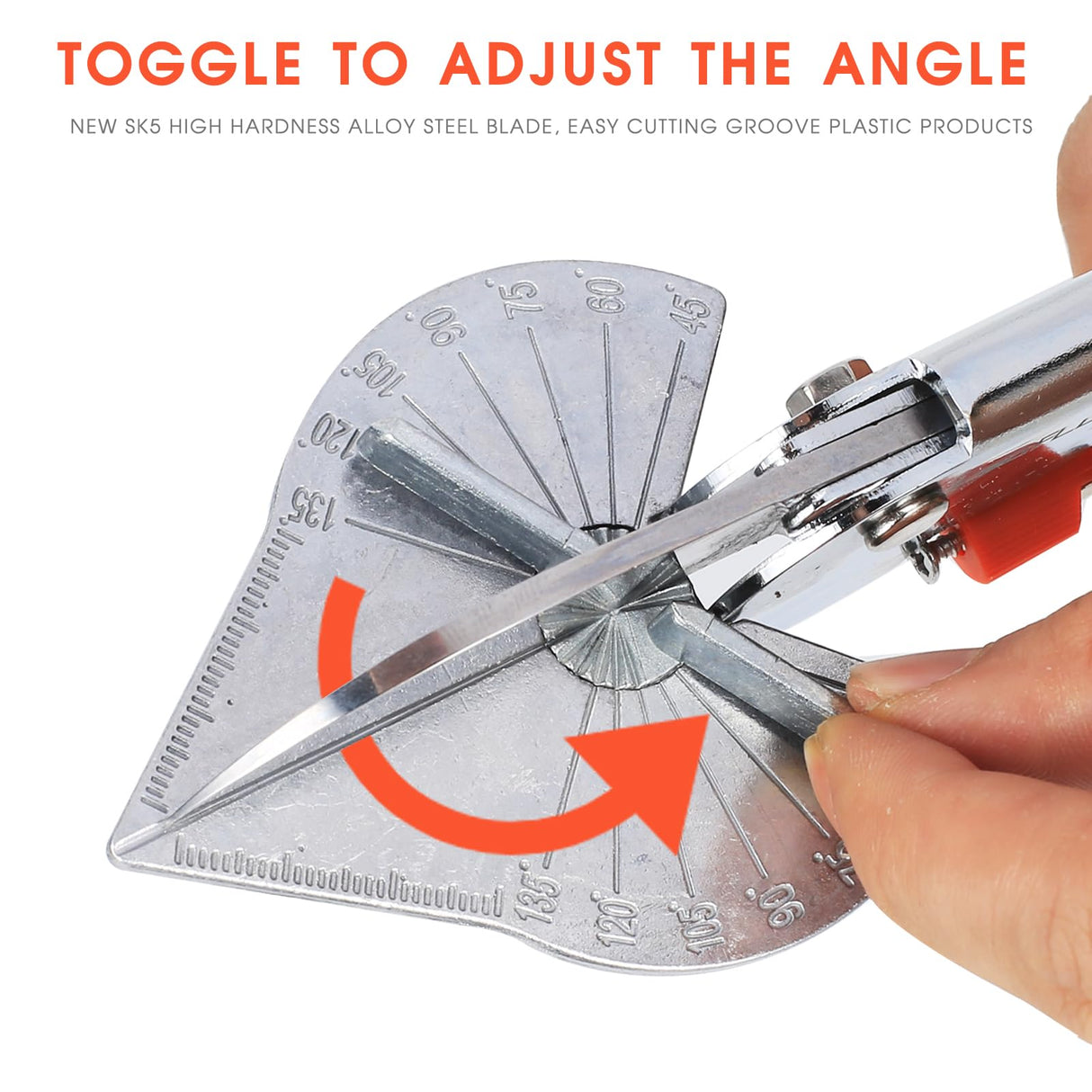LeafLux Miter Shears for Wood Trim, Adjustable 45°-135° Multi-Angle Handheld Tool, Multifunctional Trunking, Moulding Shears, Perfect for Mitre Cutting, Quarter Round, No Replacement Blade | LFXP3101S LeafLux