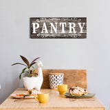Pantry Sign Pantry Wall Decor Farmhouse Pantry Sign Wooden Rustic Pantry Sign Retro Pantry Hanging Sign Wooden Art Printed Decor for Home Pantry Room Holiday Decoration, 16 x 6 Inches (Gray) Jetec
