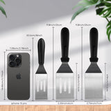 Metal Spatulas for kitchen Use, 2 Pieces Professional Serving Spatula with Heat Resistant Handle, 9.8 Inch Stainless Steel Spatula Ideal for Pancakes, Eggs, Griddle Scraper, BBQ or Desserts volikos