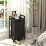 LAATOOREE Laundry Hamper, Two-Color Laundry Basket with Removable Laundry Bag and Top Shelf, Clothes Hamper for Samll Space,Laundry Room, Bedroom, Bathroom LAATOOREE