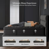 Huwesal Queen Mattress,10 Inch Hybrid Queen Mattresses with Memory Foam & Pocket Spring,Superior Hybrid Mattress with Gel Memory Foam or Back & Lumbar Support,100 Night Trial, Fiberglass Free. Huwesal