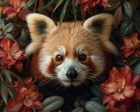 Paint by Number for Adults, Elusive Red Panda Retreat, Adult Crafts Paint by Numbers for Kids Ages 8-12 Girls, DIY Handmade Gifts 16x20 inch, Bright WoodArtSupply