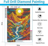EIBEILI Diamond Art Kits for Adults,Mountains Diamond Painting Kits for Beginner Round 5D Full Drill Diamond Dots Crafts for Home Wall Decor Gifts 12x16 Inch EIBEILI