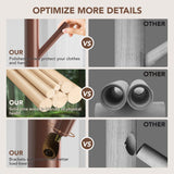 Hupmad Wooden Tree Coat Rack Stand,Sturdy Freestanding Coat Rack with 8 Hooks,3 Adjustable Height for Child Adult,Wood Coat Stand Tree Fits Entryway Bedroom Office for Bags,Hats Hupmad