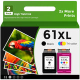 61 XL Ink for HP 61XL Black Color Ink Cartridges Replacement for HP61 HP61XL Combo Pack for 5530 3510 4500 4635 2620 4630 5535 2540 4502 3050 1510 4632 4501 2542 2514 3050a 4610 1000 1010 1510 Printer Relcolor