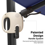 EAST OAK and Flame&Shade Patio Umbrella, 10ft Square Outdoor Umbrella, Large Offset Cantilever Umbrella with 360° Rotation, Heavy Duty Windproof and UV Resistant Double Top Umbrella for Pool and Deck, Night Blue EAST OAK