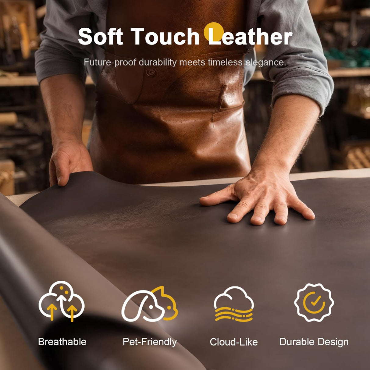 Recliner Sofa 3 Seater Sofa with Recliner, Home Theater Seating with Liftable Console & Removable Armrest, Manual PU Leather Reclining Couch with Cup Holders & USB Ports for Living Room/RV (Brown) MOSGAT