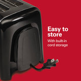 Hamilton Beach 2 Slice Toaster with Extra Wide Slots, Shade Selector, Auto-Shutoff, Cancel Button and Toast Boost, Black Hamilton Beach