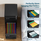 MIIIKO 2 Drawer File Cabinet, Metal Vertical Filing Cabinets with Lock, Home Office File Folders Storage Cabinet for Letter Legal A4 File Size MIIIKO