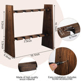 Lineshading 2 Pcs Champagne Flute Glass Holder Stand Wooden Wine Glass Holder Champagne Wall Stand 2 Tier Rack with 20 Slots Drink Tower Shelf for Wedding Party Display Cabinet Lineshading