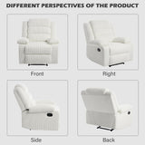 Recliner Chair Corduroy Recliners Sofa with Armrests & Backrest for Living Room, Bedroom, Nursery Push Back Armchair for Adults (Beige, Set of 1) DREAMSIDEA