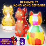 Goodyking Paint Your Own Cat Lamp Kit, DIY Cat Crafts Night Light, Painting Kit Arts & Crafts for Kids Ages 8-12, Art Supplies Birthday Party Valentine Gift for Teens Girls Boys Age 3 4 5 6 7 8+ Goody King