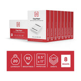 TRU RED 8.5 x 11-Inch Copy Paper, 20 lbs., 92 Bright, 500 Sheets/Ream, 8 Reams/Carton (TR59702) TRU RED