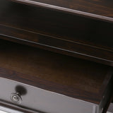 SIMPLIHOME Amherst SOLID WOOD 44 inch Wide Rectangle Coffee Table in Hickory Brown for the Living Room and Family Room SIMPLIHOME