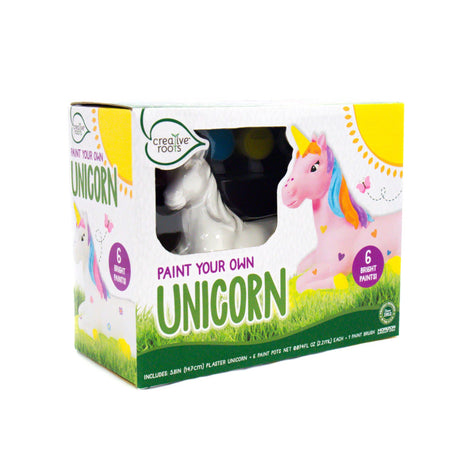 Creative Roots DIY Unicorn Coloring Kit by Horizon Group USA, Includes 6 Paint Pots & Brush, Multicolor Creative Roots