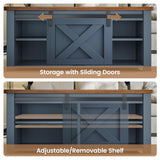 SEDETA 31.5" Lift Top Coffee Table with Storage, Square Coffee Tables for Living Room, Farmhouse Coffee Table with Large Hidden Storage Compartment and Adjustable Shelves, Blue SEDETA