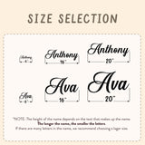 Custom Wood Name Sign For Nursery, 1/3 INCH THICKNESS, Boho Nursery Sign, Family Name Signs, 3D Wall Art for Children & Kids Rooms, Baby Shower, First birthday gift(First Name) Generic