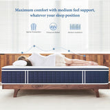 Twin Mattress 12 inch, Multi Layer Comfort Foam and Coil for Extra Back Support, Medium Firm Hotel Collection Hybrid Sleep System for Deep Relaxation, Breathable Bed Mattresses in a Box Twin Size Coolvie
