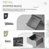 Shintenchi Floor Storage Cabinet, Bathroom Storage Organizer with Doors and Drawers, Freestanding Side Cupboard Pantry with Adjustable Shelf for Bathroom/Kitchen/Livingroom, Gray Shintenchi