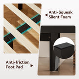 BedsPick Solid Wood Bed Frame Queen Size, Wooden Retro Style Queen Bed Frame with Headboard and Footboard, Heavy Duty Bed Frame with 12 Wood Slats Support,No Box Spring Needed,Noiseless, Dark Brown BedsPick