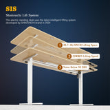 Shintenchi Standing Desk, 63x24 Inch Height Adjustable Electric Sit Stand up Desk, Ergonomic Rising Computer Table, Modern Lift Gaming Desk Workstation for Home Office, White Shintenchi