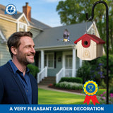 SISTERBIRD Wren Bird Houses for Outside Cedar Hanging Birdhouses for Outdoors 1-1/8" Entrance Hole Bird Houses for Outside Clearance Wooden Nesting Box Chickadee Predator Guard, Red SISTERBIRD