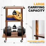 Ghosthorn Fishing Rod Holders for Garage Fishing Pole Rack Hold up to 10 Rods Fishing Pole Holders Wooden Organizer Fishing Rod Rack car Fishing Gear Storage Equipment (3 Tier) Ghosthorn