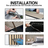 Wood Wall Panels, 2-Pack 94.5" x 12.6" Soundproof Wall Panels, Wood Slat Wall Panels for Wall Decor, Walnut AEVDOY