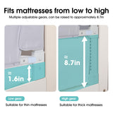 NUTIKAS Baby Bed Rail Guard for Toddlers - 47" Toddler Bed Side Rails for Twin, Full, Queen Bunk Size Bed Swing Down Bedrail Extral Tall Child Safety Side Railing Guards for Kids NUTIKAS