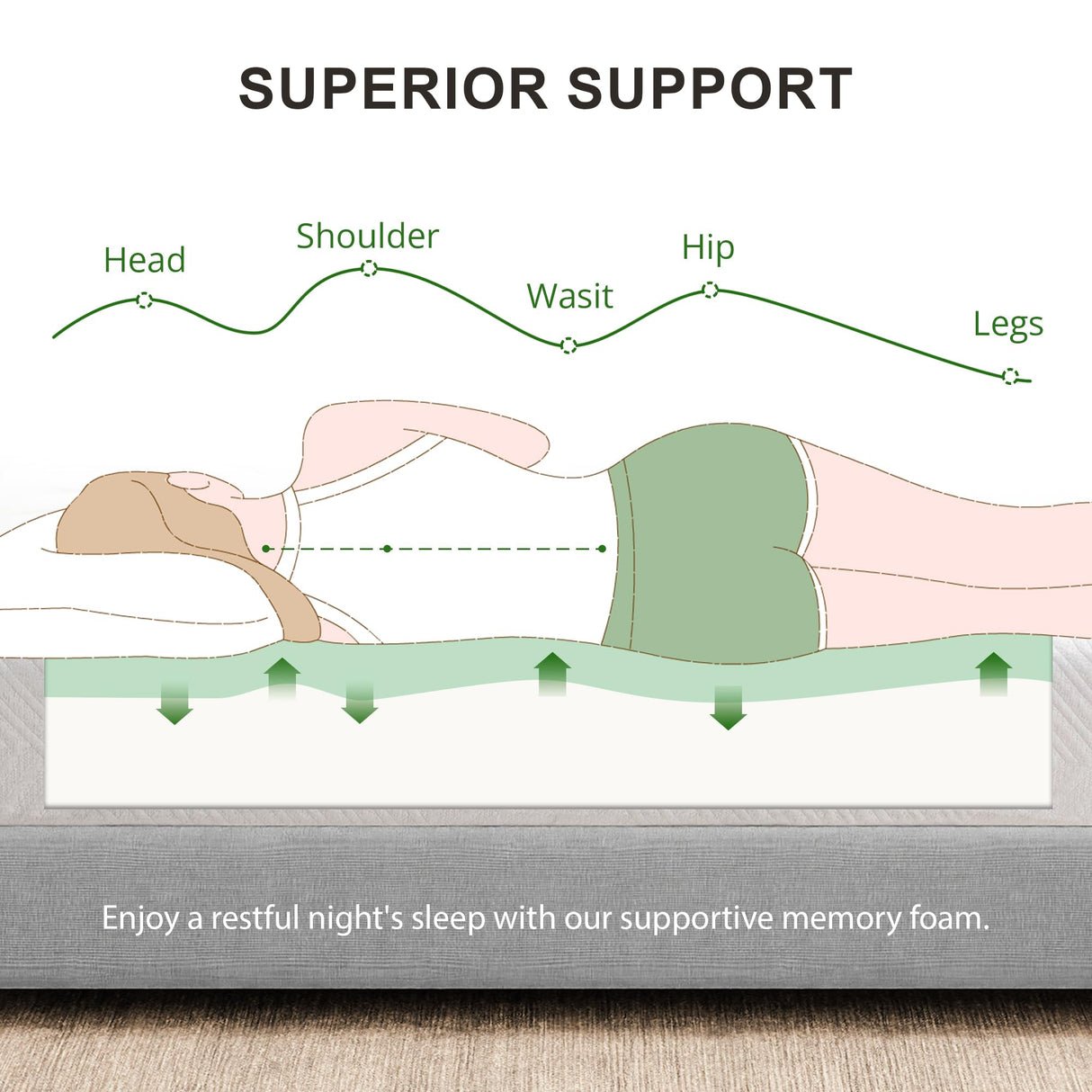 Emerspring 6" Full Cooling Gel Memory Foam Mattress with Removable Washable Cover, Medium Firm, Bed in a Box, CertiPUR-US Certified, Made in USA, Apartment Essential Emerspring