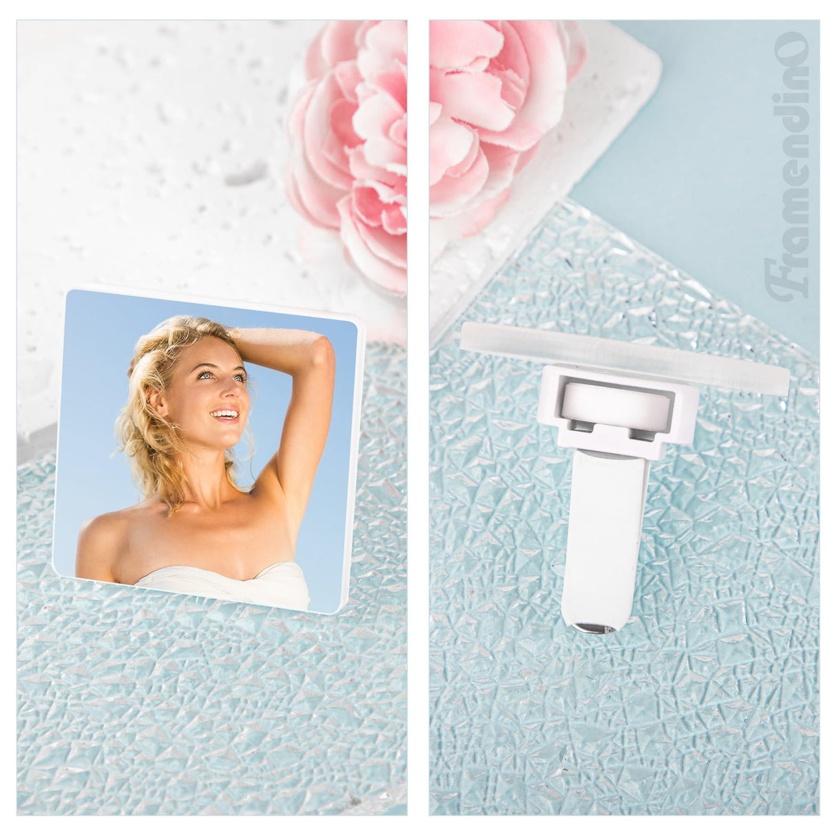 Framendino, 4 Pack Sublimation Blank Car Air Vent Clips Heat Transfer Car Outlet Perfume Clip Auto Diffuser Vent Clip Car Scent Diffuser Clip Car Exhaust Outlet Accessories Square Framendino