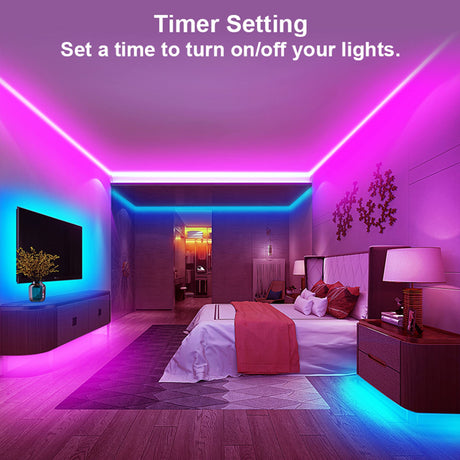 maylit 8 PCS RGB Under Cabinet Lighting Kit, App and Remote Control Strip Lights, Music Sync Color Changing Led Lights with ETL Listed Power Adapter, for Cabinet, Counter, Shelf, Bookcase, 13ft maylit