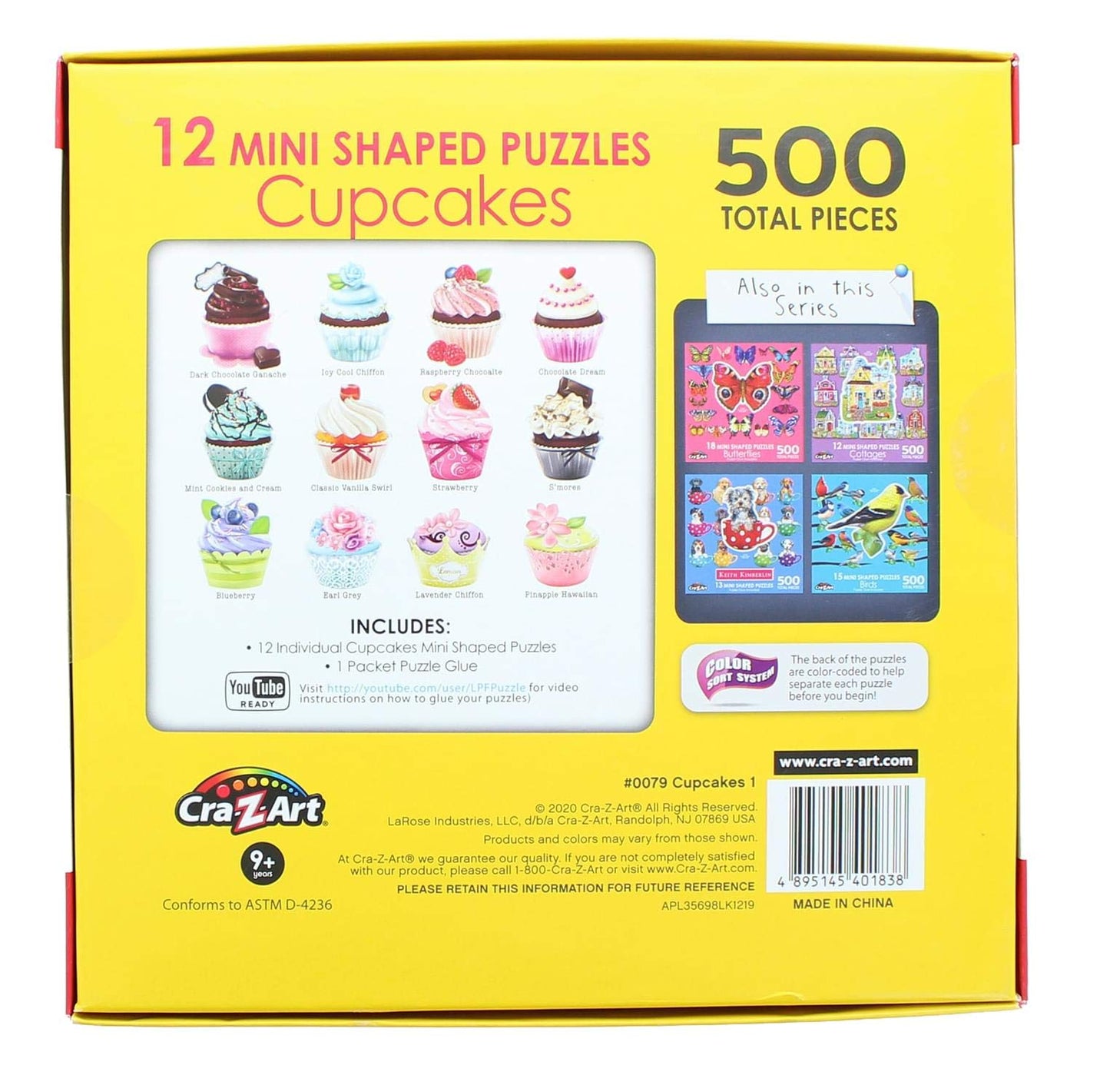 RoseArt - Mini-Shaped - Cupcakes - 500 Piece Jigsaw Puzzle for Adults