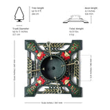 Ventray Christmas Tree Stand with Water Reservoir, 13.66x13.66x5.51 Inches,Classic Heavy Duty Universal Xmas Tree Artificial Trunks Stand Pine Tree Base Holder for Real Trees,Deer Ventray
