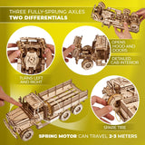 UGEARS Cargo Truck 3D Wooden Puzzles for Adults - Hobbies for Men to Build - Car Adult Building Model Kits for Teens - Rompecabezas 3D para Adultos UGEARS