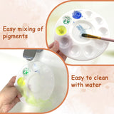 20 Pack Paint Tray Palettes for Kids, Plastic White Palettes for Students, Paint Holder, Paint Supplies LNAUJS