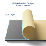 Lebenforce Self-adhesive Acoustic Panels Tiles 12 Pack, 12" X 12" X 0.4" Polyester Sound Proof Padding, High Density Soundproof Wall Panels, Sound Absorbing panel for Home & Offices (Black) Lebenforce