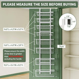 Eastherry Over The Door Organizer，8-Tier Over The Door Pantry Organizer with Adjustable Baskets，Metal Hanging Pantry Organizers and Storage for Kitchen, Back of Door Seasoning Rack (White) Eastherry