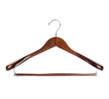 Luxury Wide Shoulder Wooden Hangers 6 Pack, with Locking Bar, Smooth Retro Finish Wood Suit Hanger Coat Hanger for Closet, Holds Up to 20lbs, 360° Quality Hangers