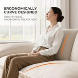 TROMIRY 110" Cloud Couch for Living Room Fluffy Comfy Couches for Apartment | 3 Seater Sectional Couch with Ottoman | Ivory White TROMIRY