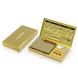 WEIGHTMAN Digital Scale Gram, 200g/0.01g Pocket Scale Gold Titanium Plating, LCD Backlit Display, Mini Jewelry Scale with 6 Units, Auto Off, Tare Function for Food, Coins, Battery Included WEIGHTMAN