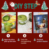 xackcme Lake Paint by Numbers for Adults, Winter Scenery Paint by Number on Canvas Without Frame, DIY Snow Landscape Oil Painting for Gift Home Wall Decor (16x20 inch) xackcme