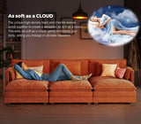 ELUCHANG Oversized 113" Modular Sectional Sofa, Comfy Cloud Couch, L Shaped Deep Seat Sofa Couches for Living Room, 4-Seater Modern Sofa with Movable Ottoman, DIY Combination - Chenille Terracotta ELUCHANG