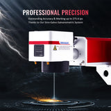 OMTech 100W Fiber Laser Engraver with Rotary Axis, LightBurn Compatible MOPA Laser Marking Machine with 4.3x4.3 and 7x7 Lenses for Metal Color Marking, Solid State Laser Etching Machine for Gold Steel OMTech