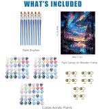 6 Pack Paint by Numbers Kit for Adults-Aurora Adult Paint by Number Kits on Canvas for Beginners,Nature Scenery DIY Acrylic Number Painting Kits for Home Wall Decor Gift 11.8x15.7Inch (Without Frame) RYMILIE