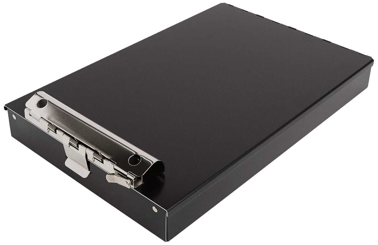 Saunders Metal Clipboard with Storage, Legal Size Heavy Duty Contractor Grade Clipboard, Recycled Aluminum Dual Storage Form Holder with High Capacity Clip, Assembled in USA, Black Cruiser-Mate Saunders