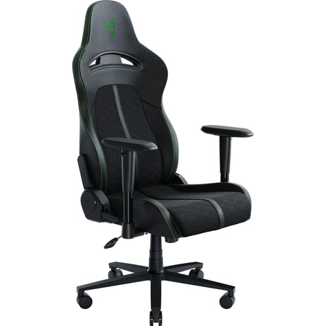 Razer Enki X Essential Gaming Chair: All-Day Comfort - Built-in Lumbar Arch - Optimized Cushion Density - Dual-Textured, Eco-Friendly Synthetic Leather - Adjustable 152-degree Recline - Black Razer
