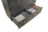 Mega Solutions Murphybedz Tuscany Murphy Cabinet Chest Bed with Charging Station 6 Inch, Queen (Galaxy Grey) Mega Solutions