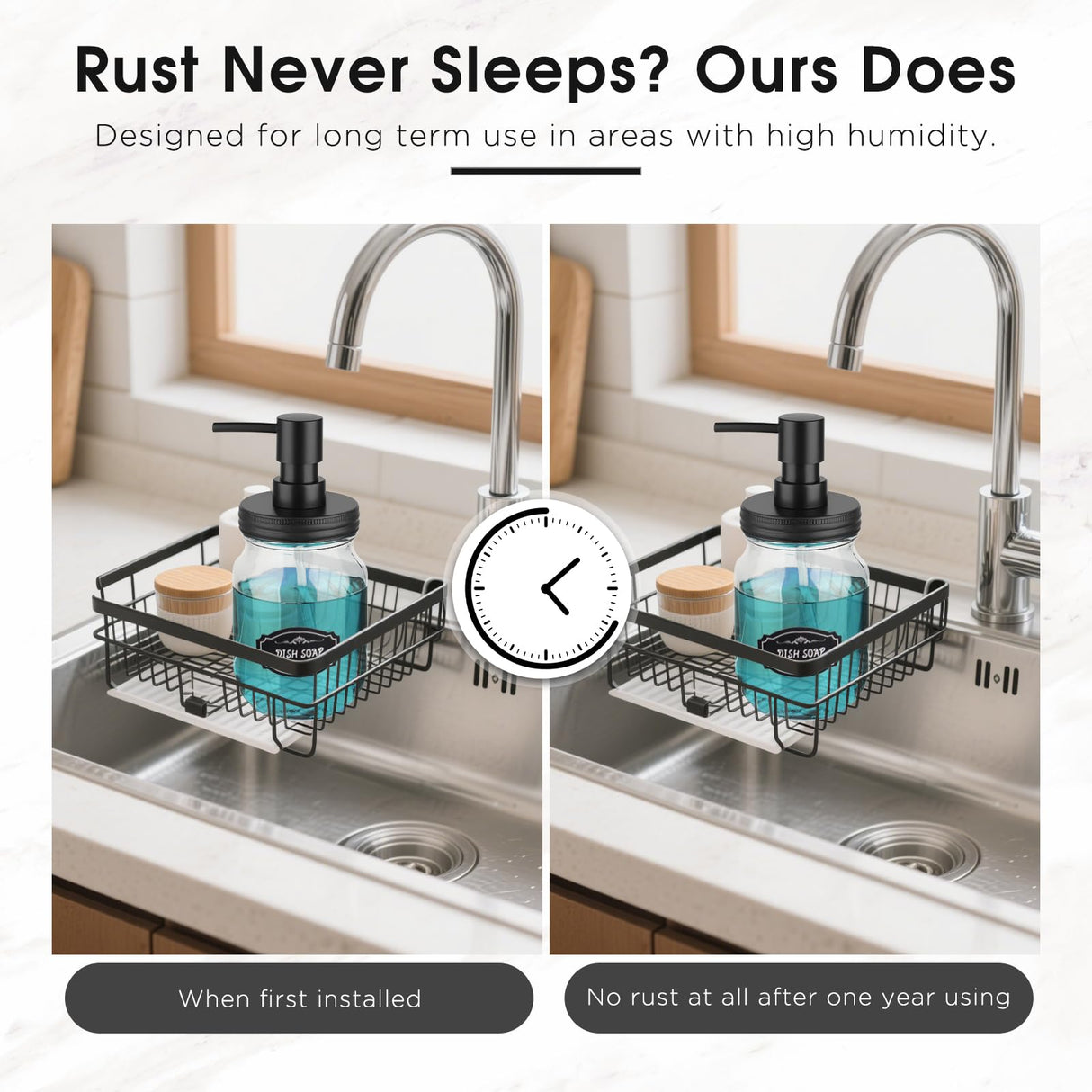 Watsango Mason Jar Soap Dispenser Set, Rustproof Plastic Lotion Pump and Lids Accessories for Regular Mouth Mason Jar and Farmhouse Kitchen Counter Decor- 4 Pack Black Watsango